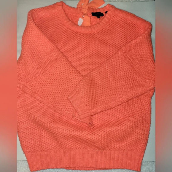 TED BAKER LONDON Avaleen Tuck Chunky Knit Sweater Women's Size Small Orange - Picture 2 of 8